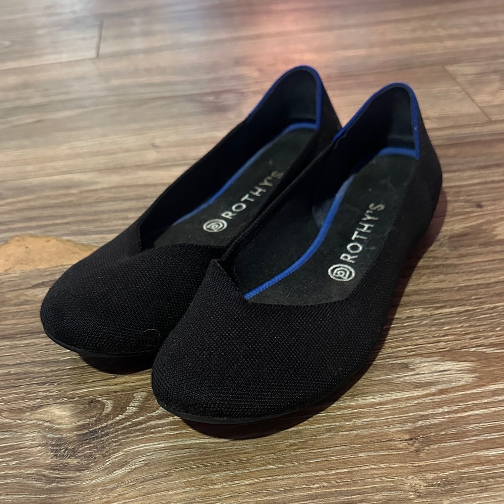 Rothy's Black and Blue Women's Flats